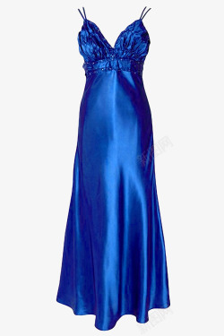 湖蓝色长裙素材
