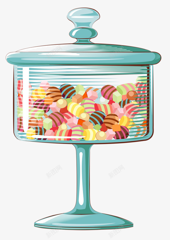 玻璃糖果盒png免抠素材_88icon https://88icon.com 玻璃 甜食 糖 糖果盒