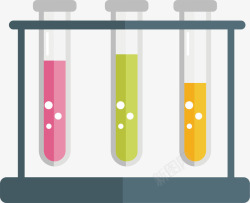 五彩缤纷的试管矢量图素材