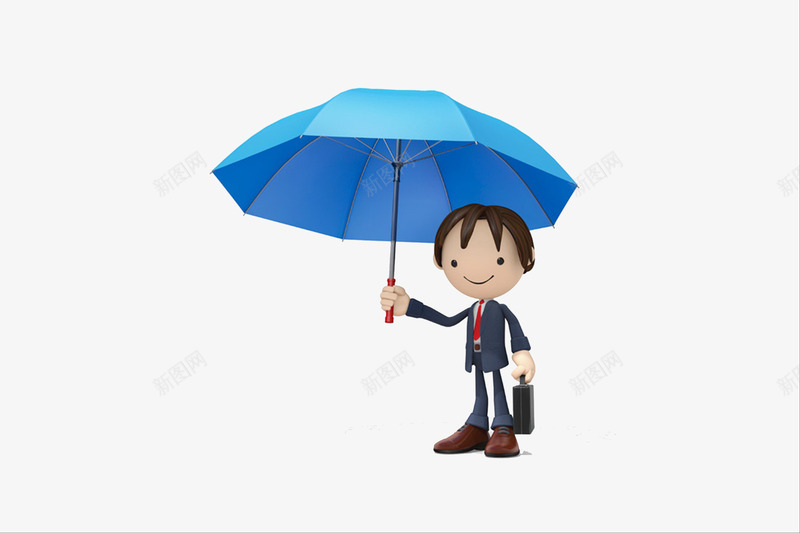 举起雨伞的商务小人png免抠素材_88icon https://88icon.com 下雨中 举东西 举起雨伞 可爱男孩 商务人士 拎包 蓝色雨伞