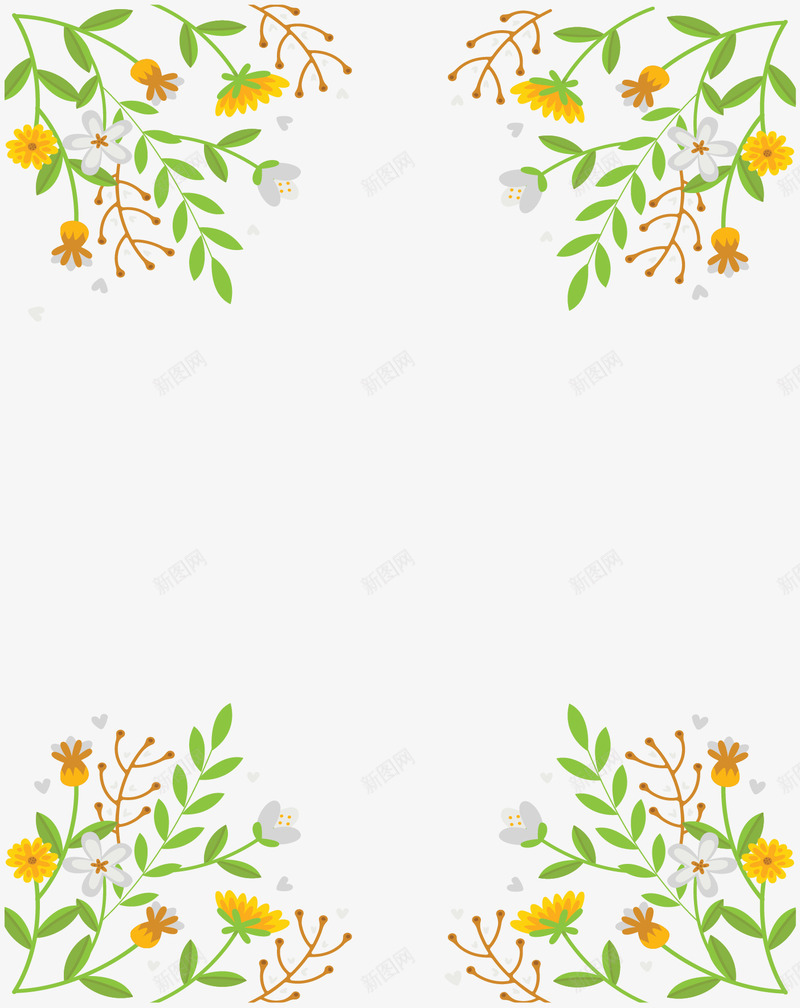小清新碎花婚礼请帖矢量图ai免抠素材_88icon https://88icon.com 婚礼请帖 小碎花 矢量png 碎花 碎花边框 邀请函 矢量图