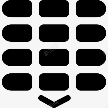 隐藏置顶按钮隐藏电话键盘接口符号图标图标