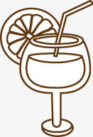 夏日酷饮料夏日饮品饮料手绘卡通柠檬图标图标