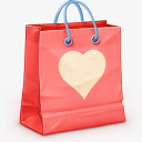 心形盒子心形购物袋图标图标