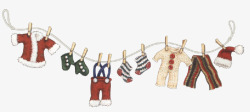 晾衣绳晒衣服晾衣架素材