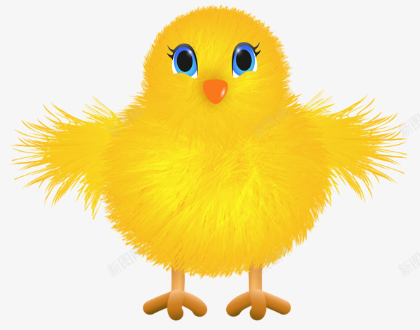 黄色小翅膀小鸡png免抠素材_88icon https://88icon.com 可爱图案 小鸡 黄色毛球