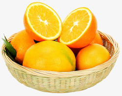 一篮橙子素材