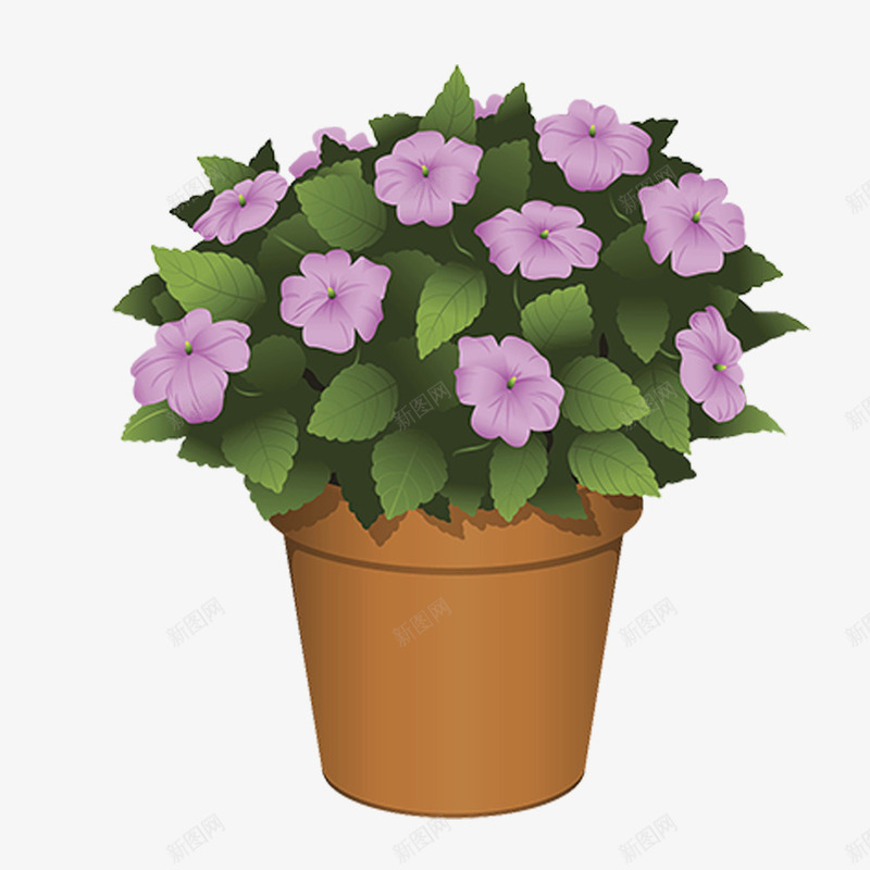 花朵植物png免抠素材_88icon https://88icon.com 卡通 小清新 树木 植物 盆栽 简约 紫色 绿色 花朵 花盆 装饰