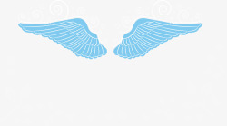 天使翅膀底纹背景矢量图素材