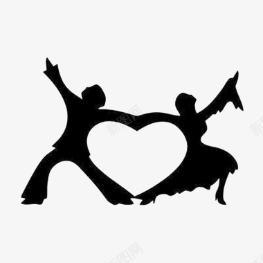 舞蹈卡通舞蹈的logo图标图标