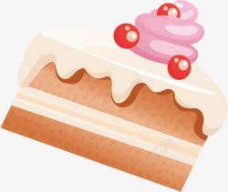 粉色的冰激凌蛋糕矢量图素材