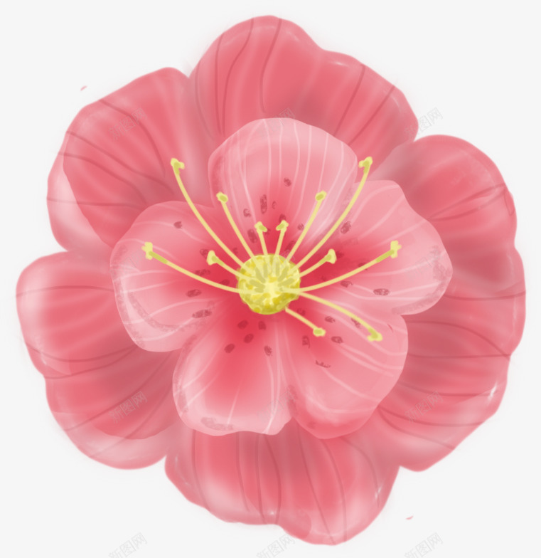 手绘小红花png免抠素材_88icon https://88icon.com 奖励 小红花 幼儿园小红花 彩绘小红花 红色花朵 花朵