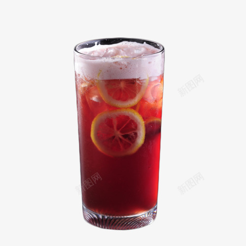 红色玻璃杯饮品png免抠素材_88icon https://88icon.com 产品实物 柠檬 玻璃杯 红色 花果茶 饮品