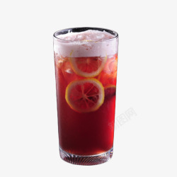 红色玻璃杯饮品素材