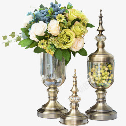 树脂花瓶花器水晶玻璃花瓶花器高清图片