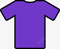 浅紫色纯色短袖素材