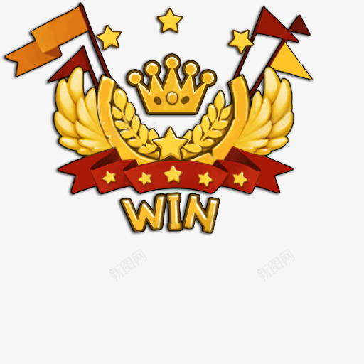 装饰图形图案psd免抠素材_88icon https://88icon.com win 成功 翅膀 装饰