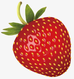 一个红色的草莓矢量图素材