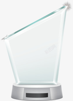 四边形玻璃奖杯素材