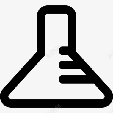 瓶玻璃瓶用于测量在化学实验图标图标