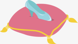 粉色垫子水晶鞋高清图片