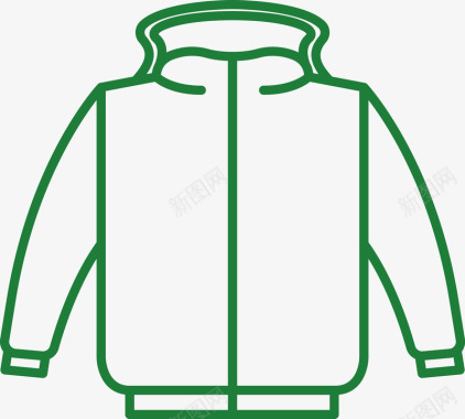 外套简易绿色外套服装图图标图标