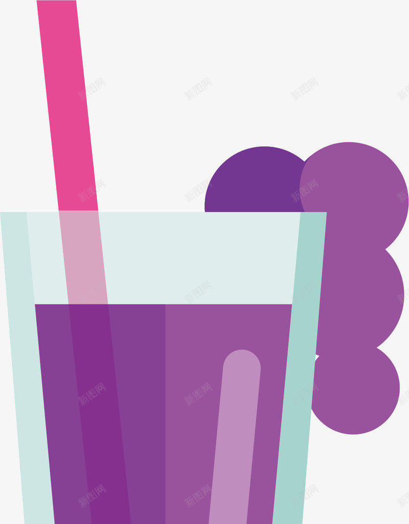 一杯葡萄汁png免抠素材_88icon https://88icon.com 一杯葡萄汁 果汁 紫色饮料 葡萄 葡萄汁 饮品