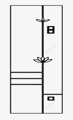 莲花简笔画玻璃门花纹素材