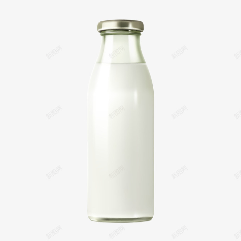 玻璃瓶装的牛奶png免抠素材_88icon https://88icon.com 牛奶 玻璃瓶 食品 饮料