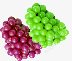 紫色葡萄青葡萄水果素材