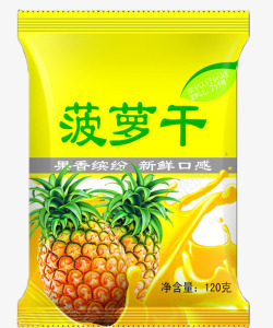 袋装菠萝干素材