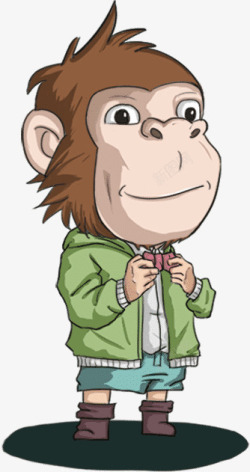 穿衣服的小猴猴子高清图片