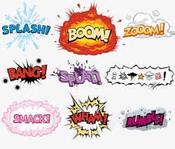 爆炸促销文字矢量图素材