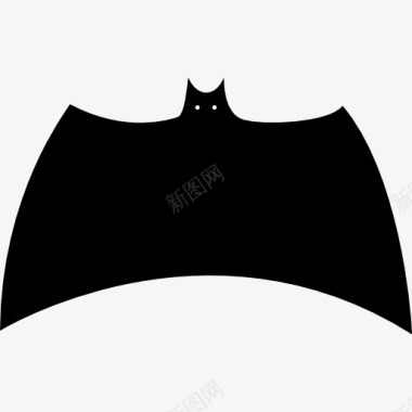 蝙蝠的翅膀黑色的轮廓变的扩展图标图标