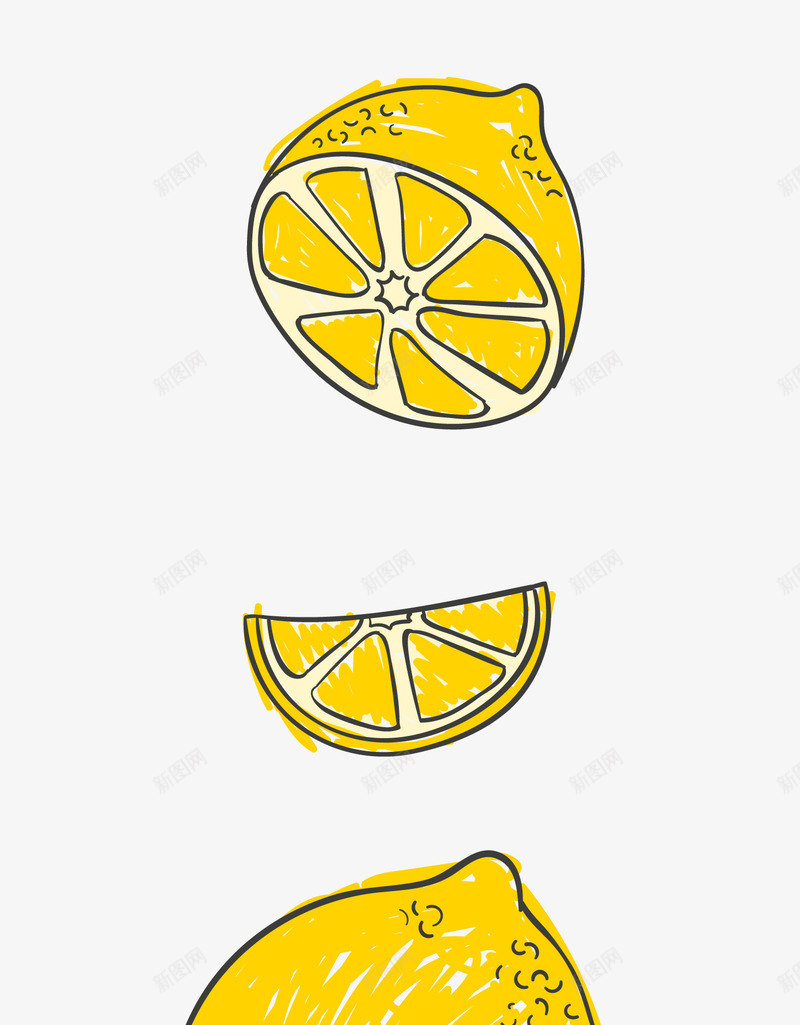 黄色新鲜柠檬手绘矢量图eps免抠素材_88icon https://88icon.com 手绘 新鲜柠檬 矢量柠檬 黄色柠檬 矢量图