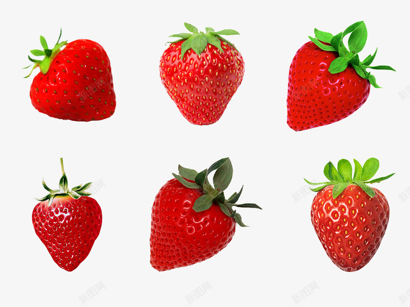 多样式的草莓png免抠素材_88icon https://88icon.com 新鲜 水果 红色 草莓