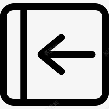 圆形轮廓左箭头圆角概述按钮接口符号图标图标