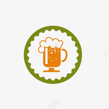 啤酒泡泡卡通冒泡的啤酒图标图标