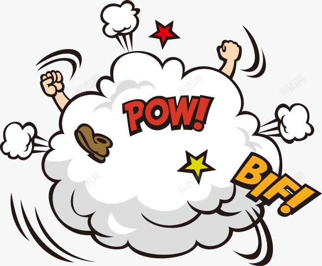 爆炸卡通时尚png免抠素材_88icon https://88icon.com BIF POW 创意 卡通 时尚 爆炸 爆炸效果 爆炸素材 贴纸标签