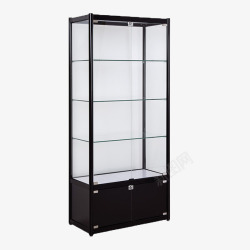 黑色立式玻璃柜素材