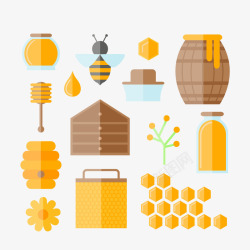 手绘蜂蜜元素素材