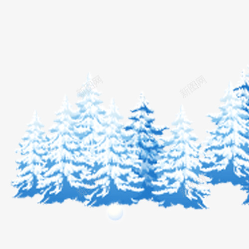 冬天下雪景色png免抠素材_88icon https://88icon.com 下雪 冬天 树木 森林 植物 雪景