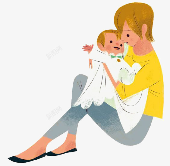 妈妈和婴儿png免抠素材_88icon https://88icon.com 世上只有妈妈好 卡通 妈妈抱宝宝漫画 婴儿 小宝宝 手绘 插画 母婴