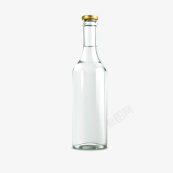 白色圆滑形玻璃瓶子矢量图素材