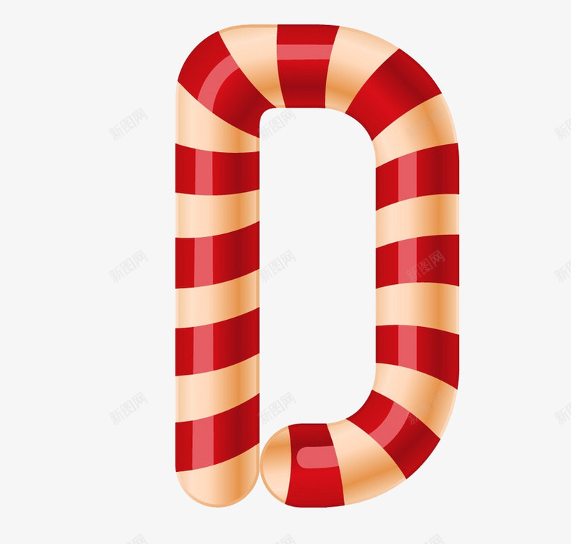 糖果字母Dpng免抠素材_88icon https://88icon.com 圣诞节字母 大写字母 字母 字母D 糖果字母 艺术字母