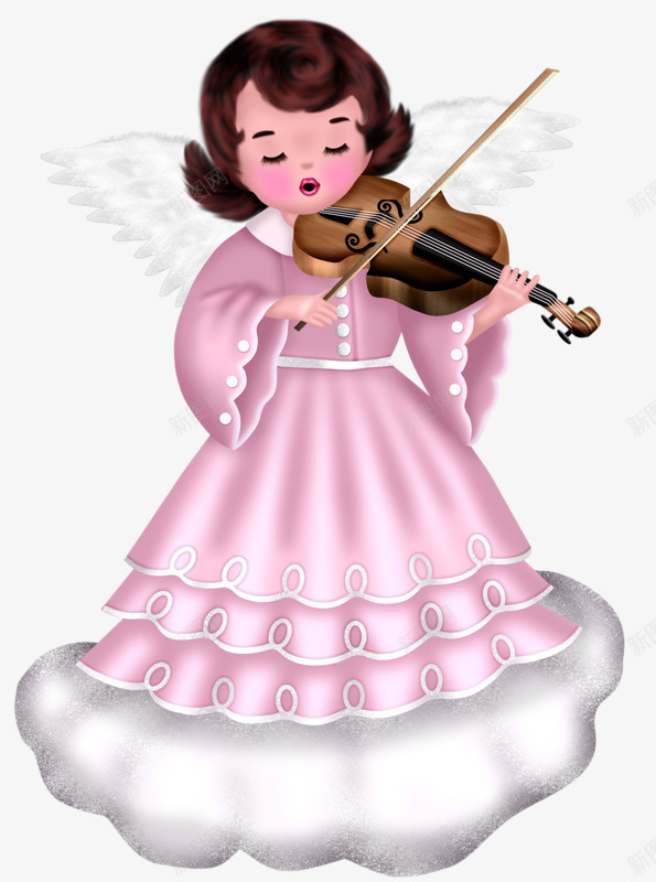 卡通手绘小提琴女孩png免抠素材_88icon https://88icon.com 天使 小女孩 拉小提琴 翅膀