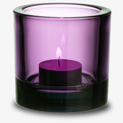 烛灯紫色杯装蜡烛高清图片