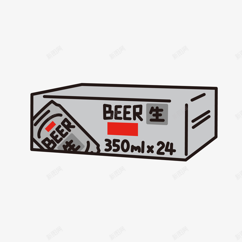 卡通手绘一箱啤酒图矢量图eps免抠素材_88icon https://88icon.com 一箱 供应啤酒 免抠图PNG 卡通 啤酒 手绘 矢量图