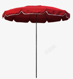 红色折叠出门遮阳伞实物素材