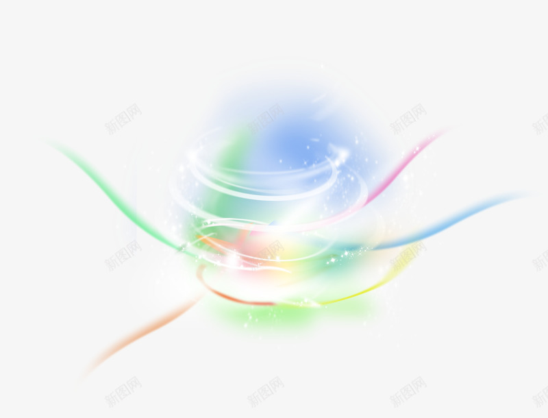 旋转的光路png免抠素材_88icon https://88icon.com 光线 彩色 旋转 梦幻